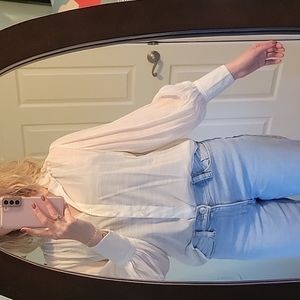 BNWT White sheer blouse